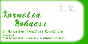 kornelia mohacsi business card